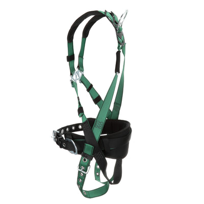 MSA V-FORM Construction Harness w/Back & Side D-Rings - Tongue Buckle Leg Straps - Shoulder Padding - Super Extra Large - 10197366