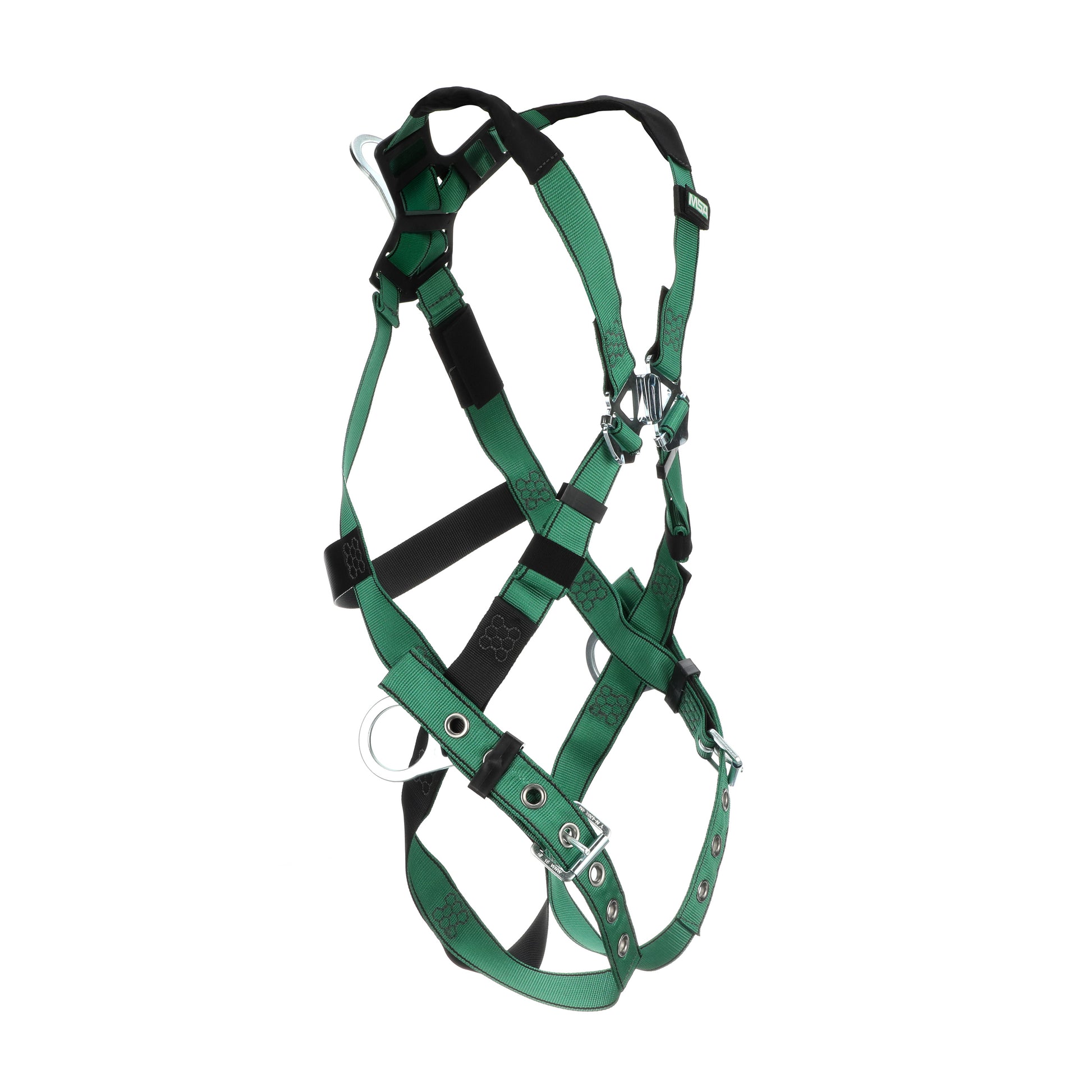 MSA V-FORM Harness w/Back & Side D-Rings - Tongue Buckle Leg Straps - Super Extra Large - 10197217