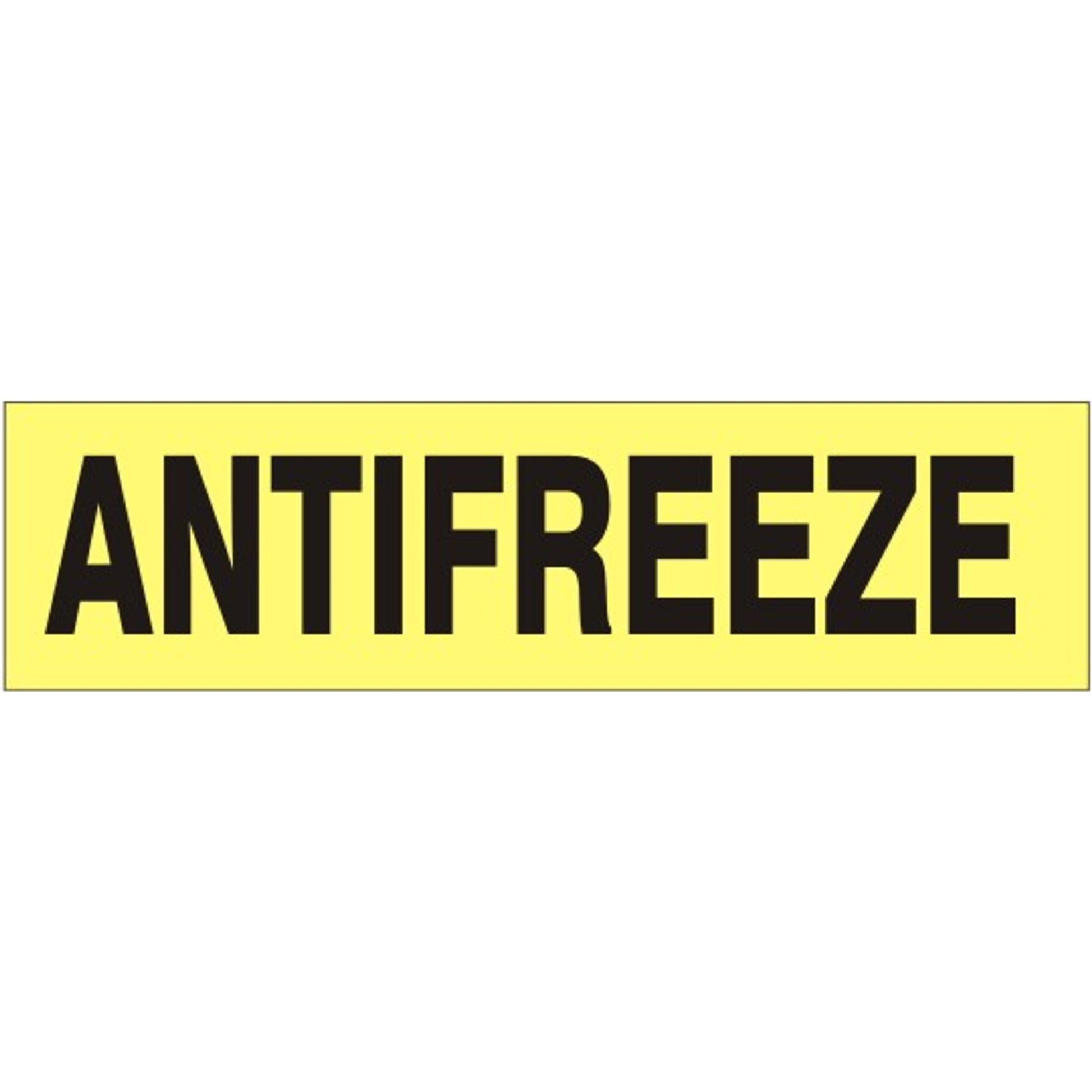 ANTIFREEZE PRESSURE SENSITIVE DECAL - ANTIFREEZE PRESSURE SENSITIVE DECAL, 2.25x9, Adhesive Vinyl