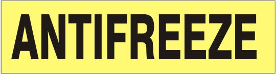 ANTIFREEZE PRESSURE SENSITIVE DECAL - ANTIFREEZE PRESSURE SENSITIVE DECAL, 2.25x9, Adhesive Vinyl