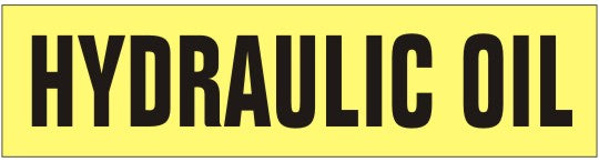 HYDRAULIC OIL PRESSURE SENSITIVE DECAL - HYDRAULIC OIL PRESSURE SENSITIVE DECAL, 2.25x9, Adhesive Vinyl