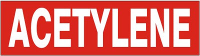 ACETYLENE PRESSURE SENSITIVE DECAL