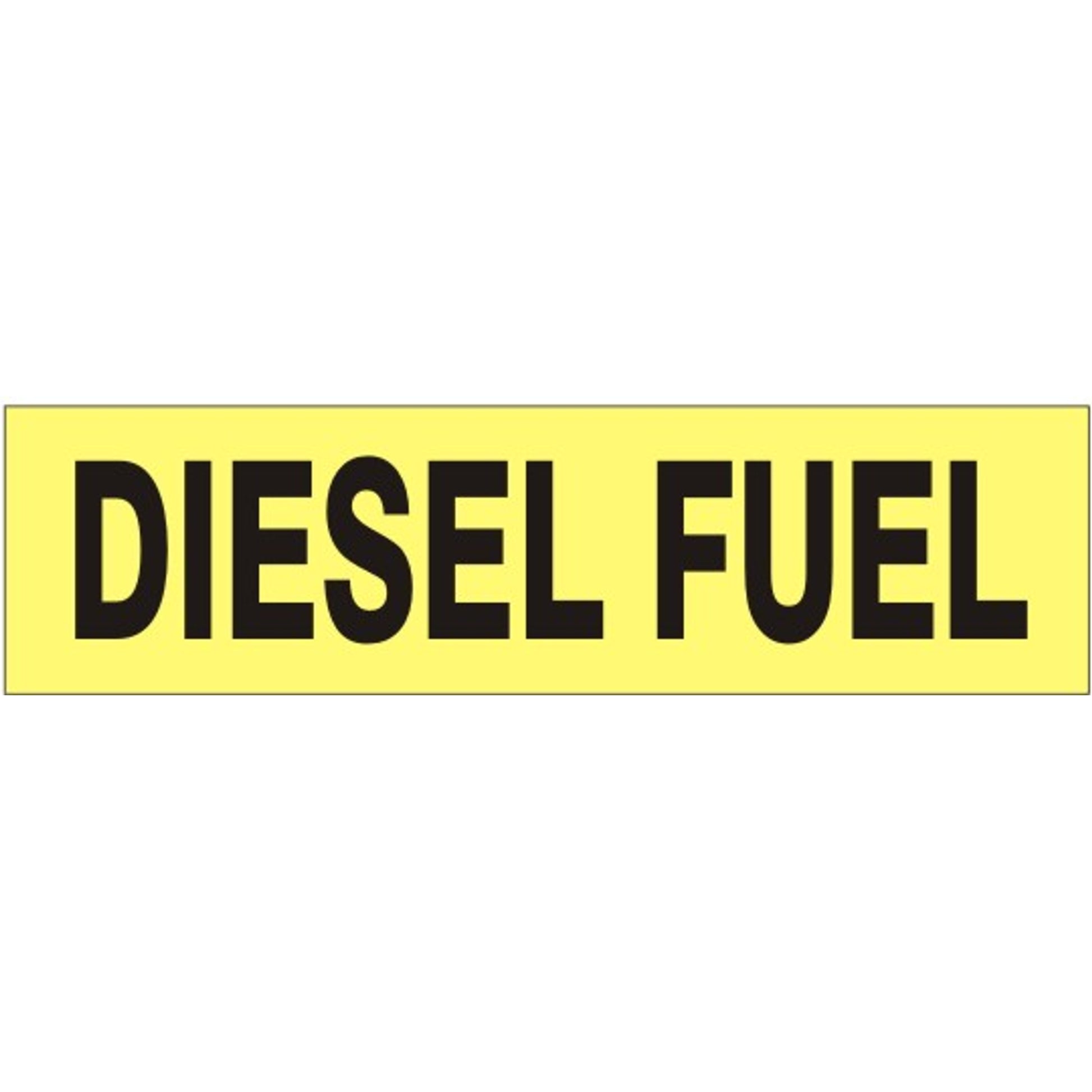 DIESEL FUEL PRESSURE SENSITIVE DECAL - DIESEL FUEL PRESSURE SENSITIVE DECAL, 2.25x9, Adhesive Vinyl