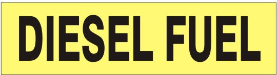 DIESEL FUEL PRESSURE SENSITIVE DECAL - DIESEL FUEL PRESSURE SENSITIVE DECAL, 2.25x9, Adhesive Vinyl