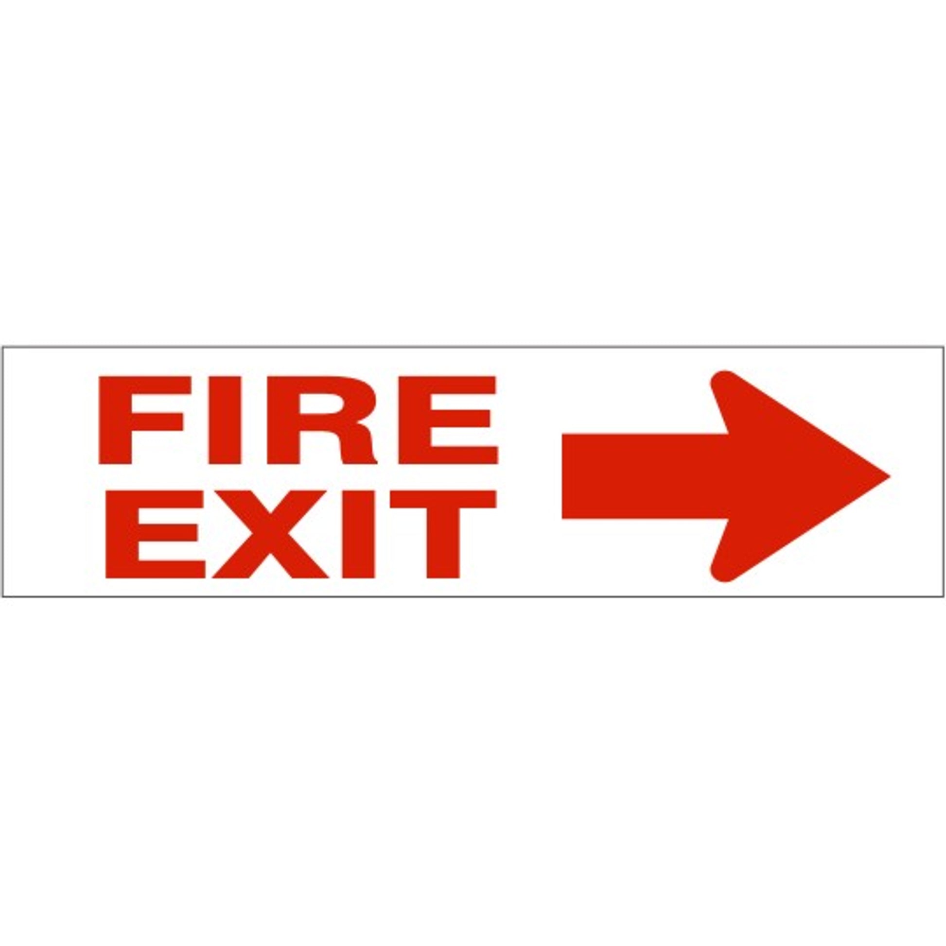 FIRE EXIT RIGHT ARROW - FIRE EXIT RIGHT ARROW, 2.25x9, Adhesive Vinyl
