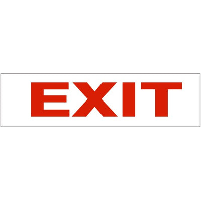 EXIT SIGN RED ON WHITE - EXIT SIGN RED ON WHITE, 2.25x9, Adhesive Vinyl