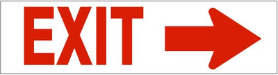 EXIT SIGN WITH RIGHT ARROW