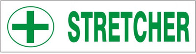 STRETCHER WITH CROSS PRESSURE SENSITIVE DECAL