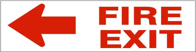 FIRE EXIT LEFT ARROW