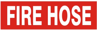FIRE HOSE PRESSURE SENSITIVE DECAL