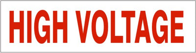 HIGH VOLTAGE PRESSURE SENSITIVE DECAL