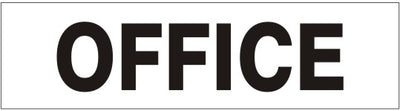 OFFICE PRESSURE SENSITIVE DECAL