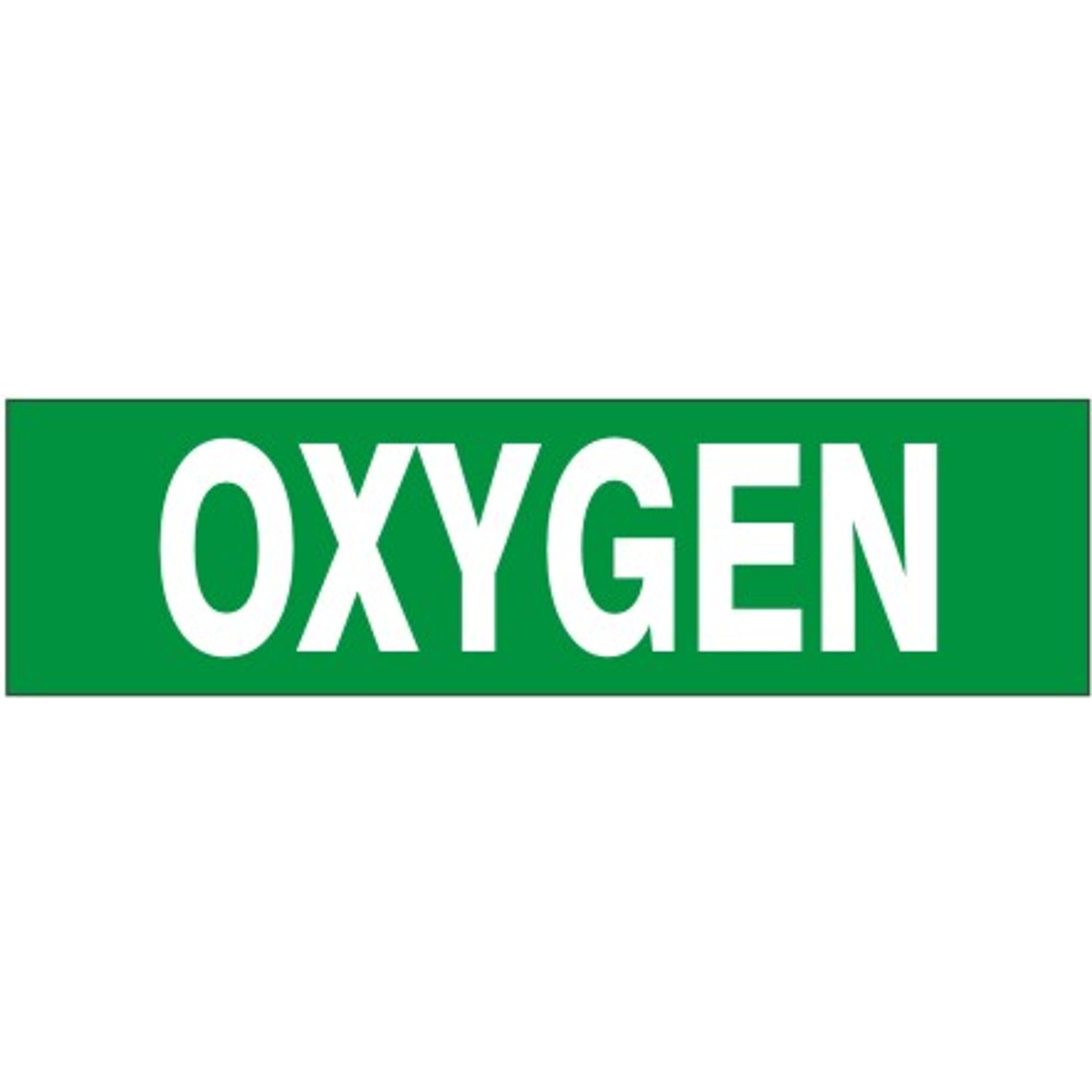 OXYGEN PRESSURE SENSITIVE DECAL - OXYGEN PRESSURE SENSITIVE DECAL, 2.25x9, Adhesive Vinyl