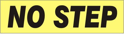 NO STEP PRESSURE SENSITIVE DECAL