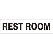 REST ROOM PRESSURE SENSITIVE DECAL - REST ROOM PRESSURE SENSITIVE DECAL, 2.25x9, Adhesive Vinyl