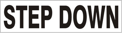 STEP DOWN PRESSURE SENSITIVE DECAL
