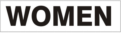 WOMEN PRESSURE SENSITIVE DECAL