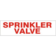 SPRINKLER VALVE PRESSURE SENSITIVE DECAL - SPRINKLER VALVE PRESSURE SENSITIVE DECAL, 2.25x9, Adhesive Vinyl