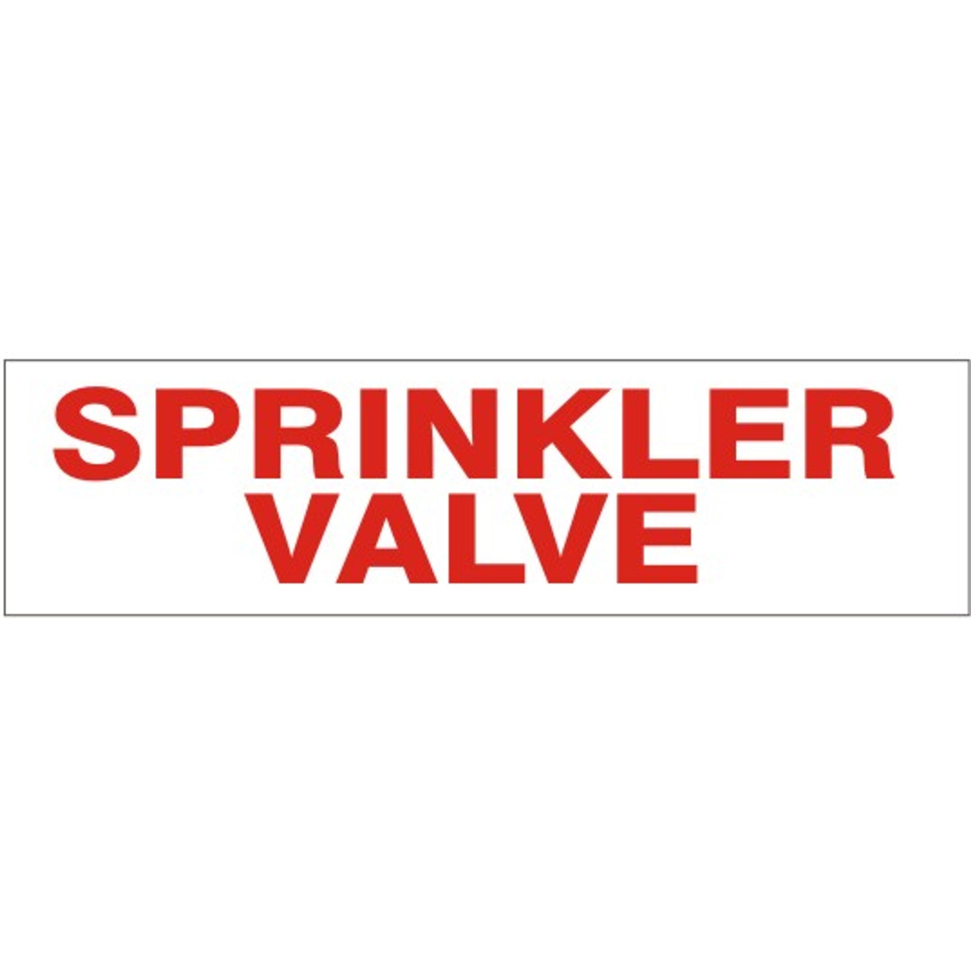 SPRINKLER VALVE PRESSURE SENSITIVE DECAL - SPRINKLER VALVE PRESSURE SENSITIVE DECAL, 2.25x9, Adhesive Vinyl