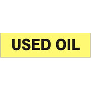 USED OIL PRESSURE SENSITIVE DECAL - USED OIL PRESSURE SENSITIVE DECAL, 2.25X9, Adhesive Vinyl