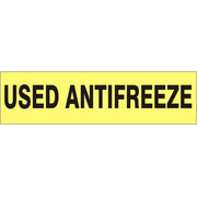 USED ANTIFREEZE PRESSURE SENSITIVE DECAL - USED ANTIFREEZE PRESSURE SENSITIVE DECAL, 2.25X9, Adhesive Vinyl