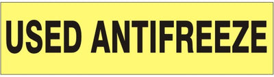 USED ANTIFREEZE PRESSURE SENSITIVE DECAL