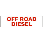 OFF ROAD DIESEL PRESSURE SENSITIVE DECAL - OFF ROAD DIESEL PRESSURE SENSITIVE DECAL, 2.25x9, Adhesive Vinyl