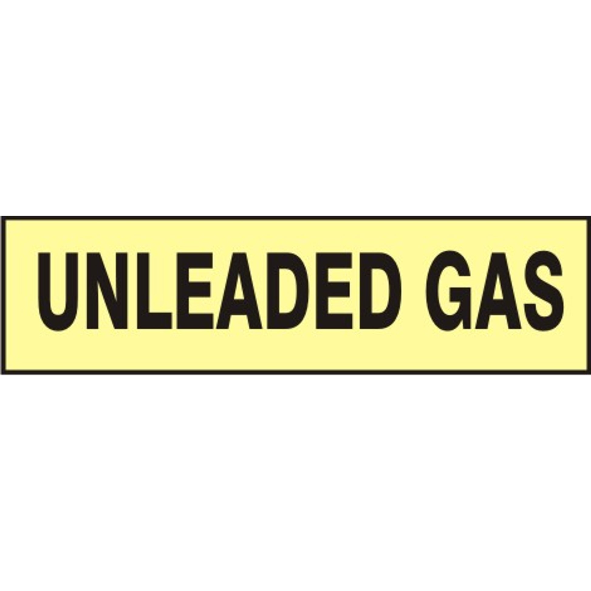 UNLEADED GAS PRESSURE SENSITIVE DECAL - UNLEADED GAS PRESSURE SENSITIVE DECAL, 2.25x9, Adhesive Vinyl