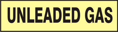 UNLEADED GAS PRESSURE SENSITIVE DECAL