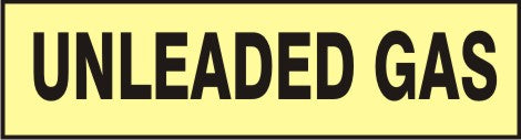 UNLEADED GAS PRESSURE SENSITIVE DECAL - UNLEADED GAS PRESSURE SENSITIVE DECAL, 2.25x9, Adhesive Vinyl