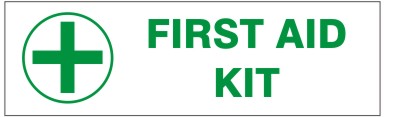 FIRST AID KIT PRESSURE SENSITIVE DECAL - FIRST AID KIT PRESSURE SENSITIVE DECAL, 2.25x9, Adhesive Vinyl