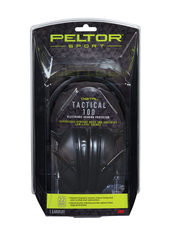 Peltor Sport Tactical 100 Electronic Hearing Protector - 4/CV - TAC100-OTH