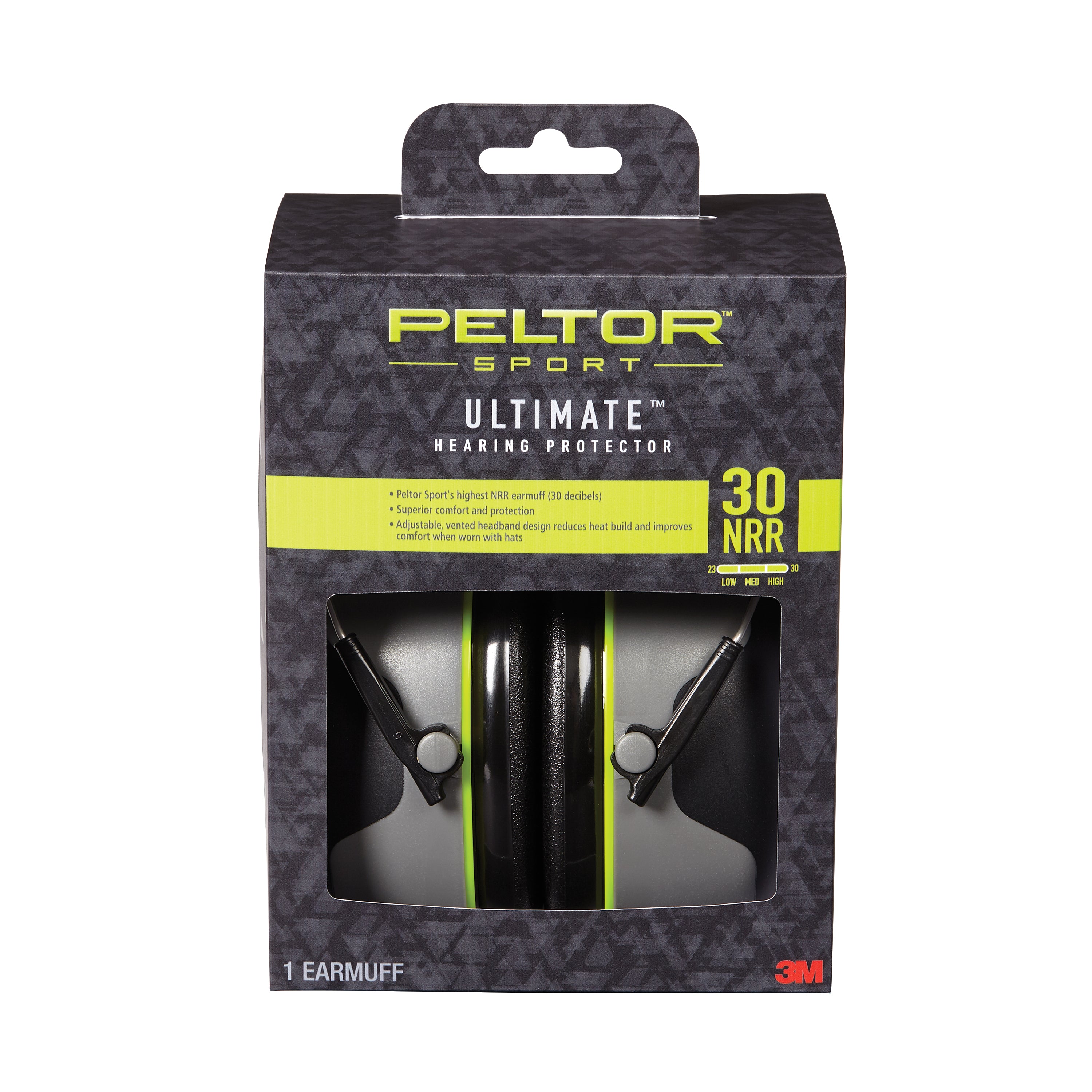 Peltor Sport Ultimate Hearing Protector - 30 NRR Black/Gray - 97042-PEL-6C