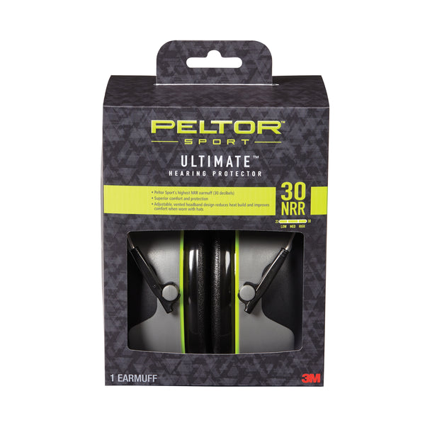 Peltor Sport Ultimate Hearing Protector - 30 NRR Black/Gray - 97042-PEL-6C