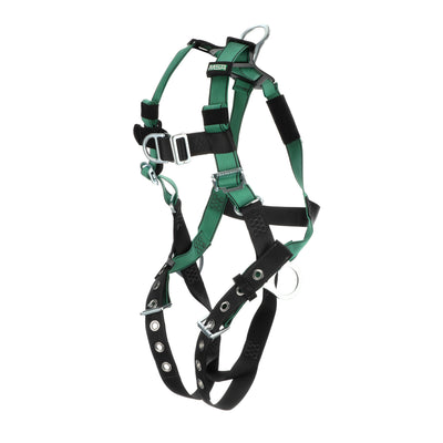 MSA V-FORM Harness w/Back, Front & Side D-Rings - Tongue Buckle Leg Straps - Standard - 10197207