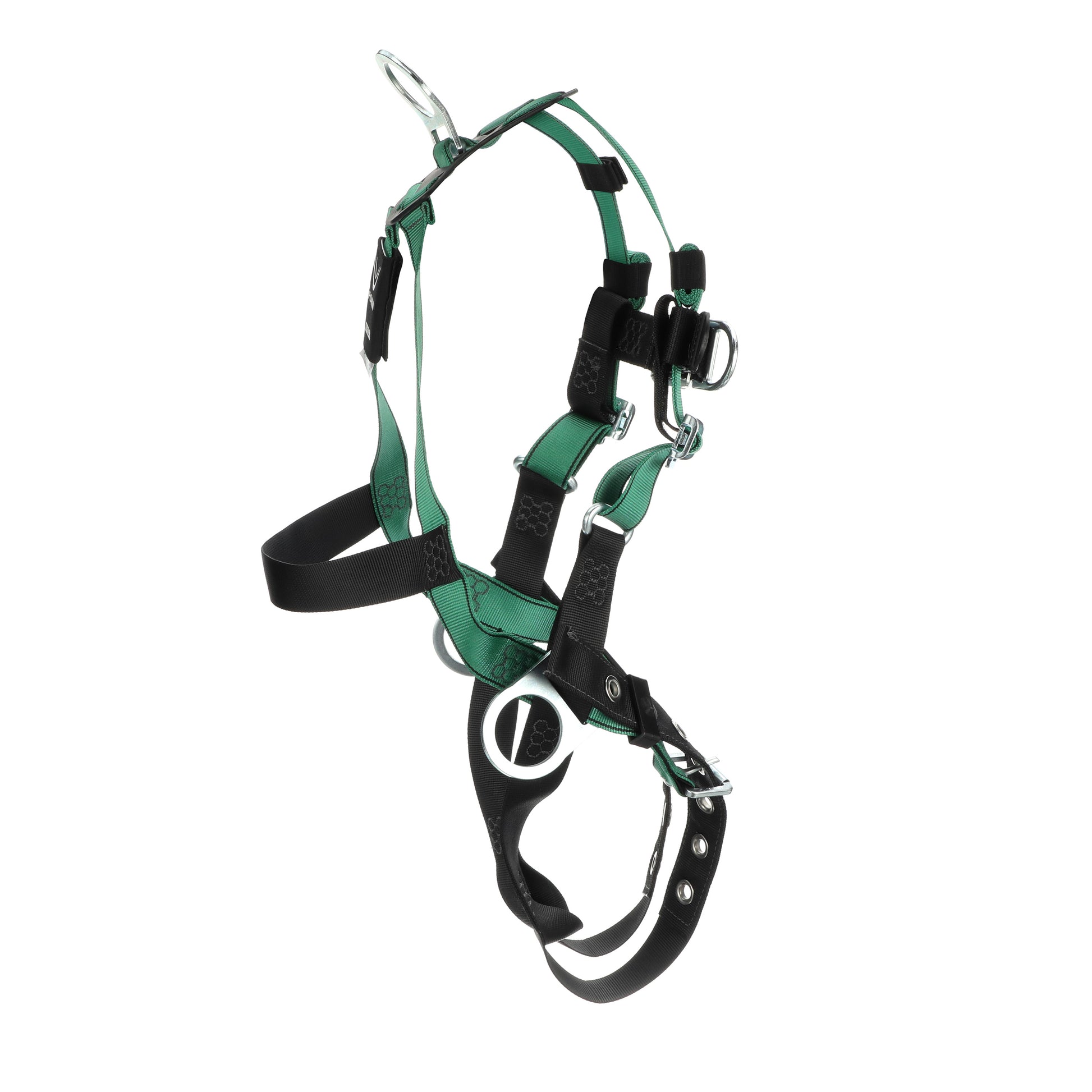 MSA V-FORM Harness w/Back, Front & Side D-Rings - Tongue Buckle Leg Straps - Super Extra Large - 10197209