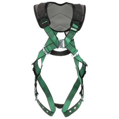 MSA V-FORM+ Harness w/Back D-Ring - Tongue Buckle Leg Straps - Super Extra Large - 10206087