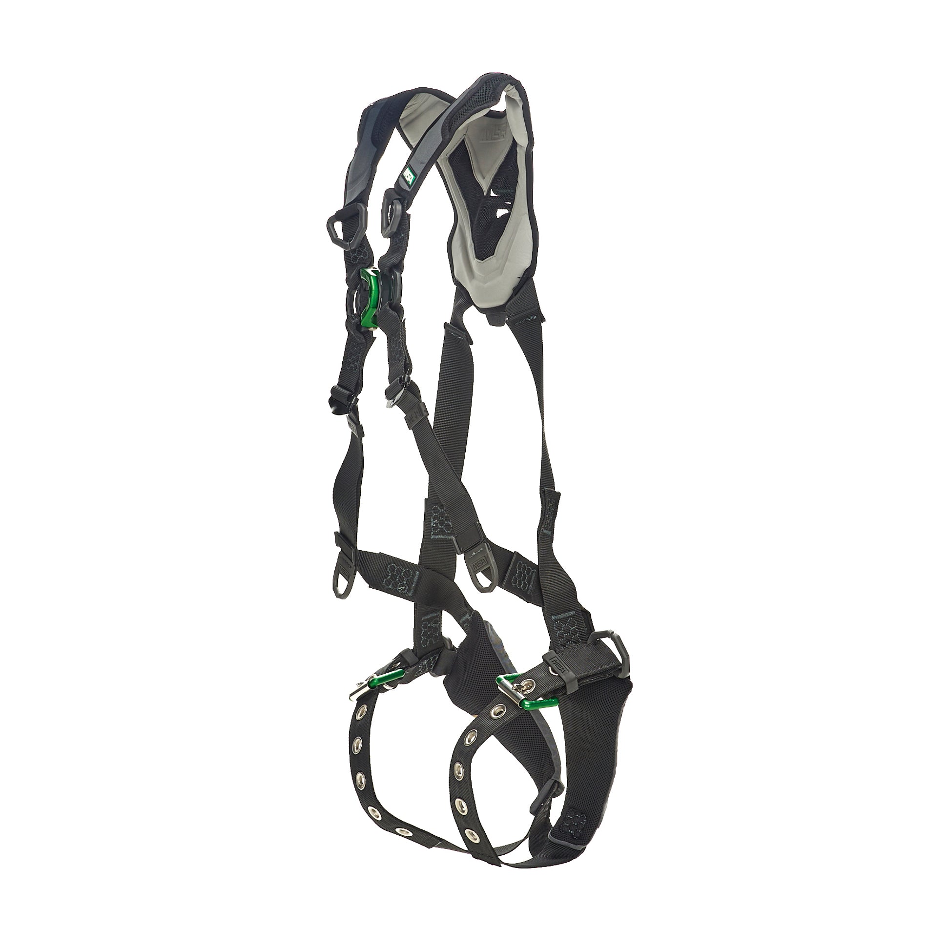 MSA V-FLEX Standard Harness w/Back & Front D-Rings - Tongue Buckle Leg Straps - Standard - 10211321
