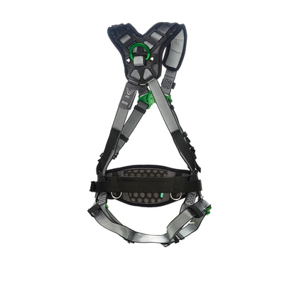 MSA V-FIT Construction Harness w/Back & Side D-Rings - Quick-Connect Leg Straps - Shoulder Padding - Super Extra Large - 10195136