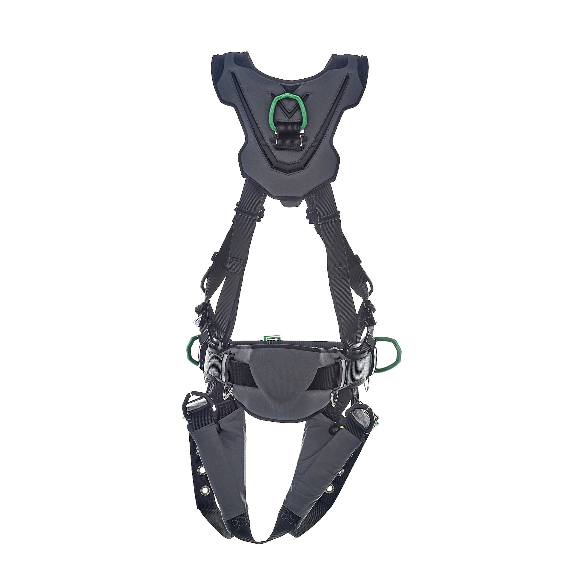 MSA V-FLEX Construction Harness w/Back, Front & Side D-Rings - Tongue Buckle Leg Straps - Extra Large - 10211348