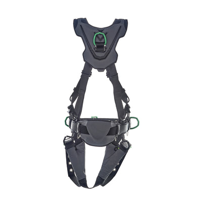 MSA V-FLEX Construction Harness w/Back, Front & Side D-Rings - Tongue Buckle Leg Straps - Extra Large - 10211348