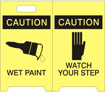 CAUTION WET PAINT FOLDING FLOOR STANDS