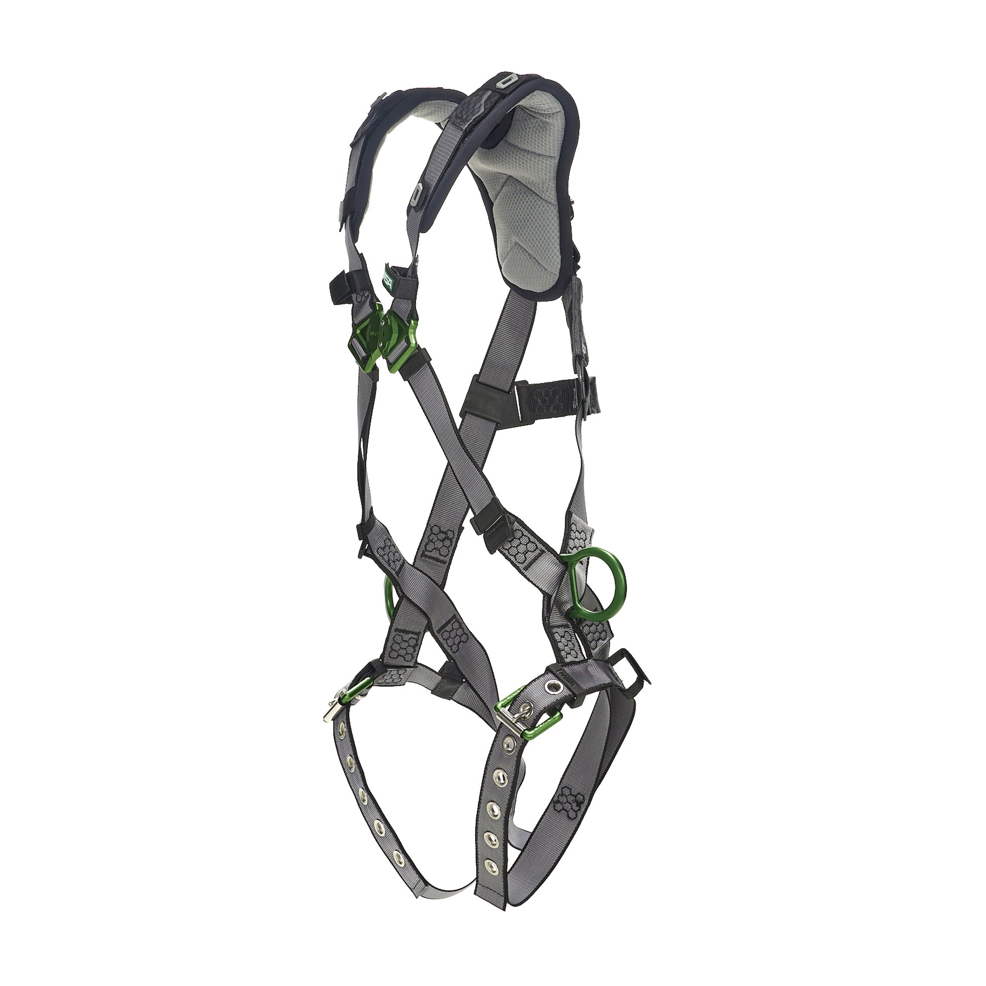 MSA V-FIT Harness w/Back & Side D-Rings - Tongue Buckle Leg Straps - Shoulder Padding - Standard - 10194909