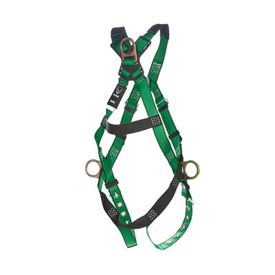 MSA V-FORM Harness w/Back & Side D-Rings - Tongue Buckle Leg Straps Quick Connect Chest Buckle - Extra Large - 10206063