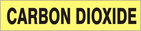CARBON DIOXIDE   PERFORATED ROLL PIPE MARKER - CARBON DIOXIDE   PERFORATED ROLL PIPE MARKER, 1”X18Y, Adhesive Vinyl