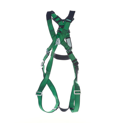 MSA V-FORM Harness w/Back D-Ring - Qwik-Fit Leg Straps Quick Connect Chest Buckle - Standard - 10207680