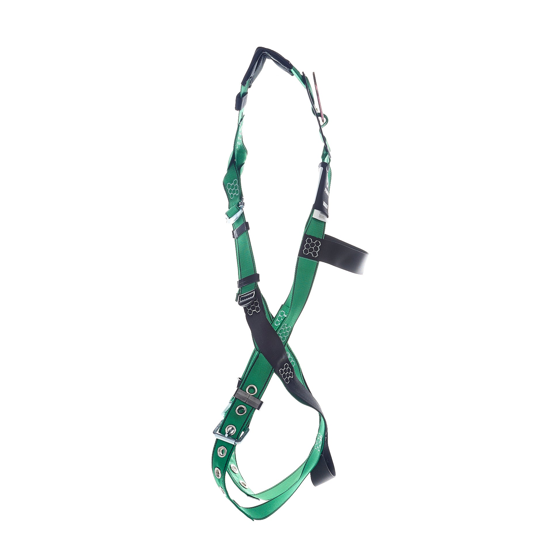 MSA V-FORM Harness w/Back & Front D-Rings - Tongue Buckle Leg Straps Quick Connect Chest Buckle - Super Extra Large - 10206068