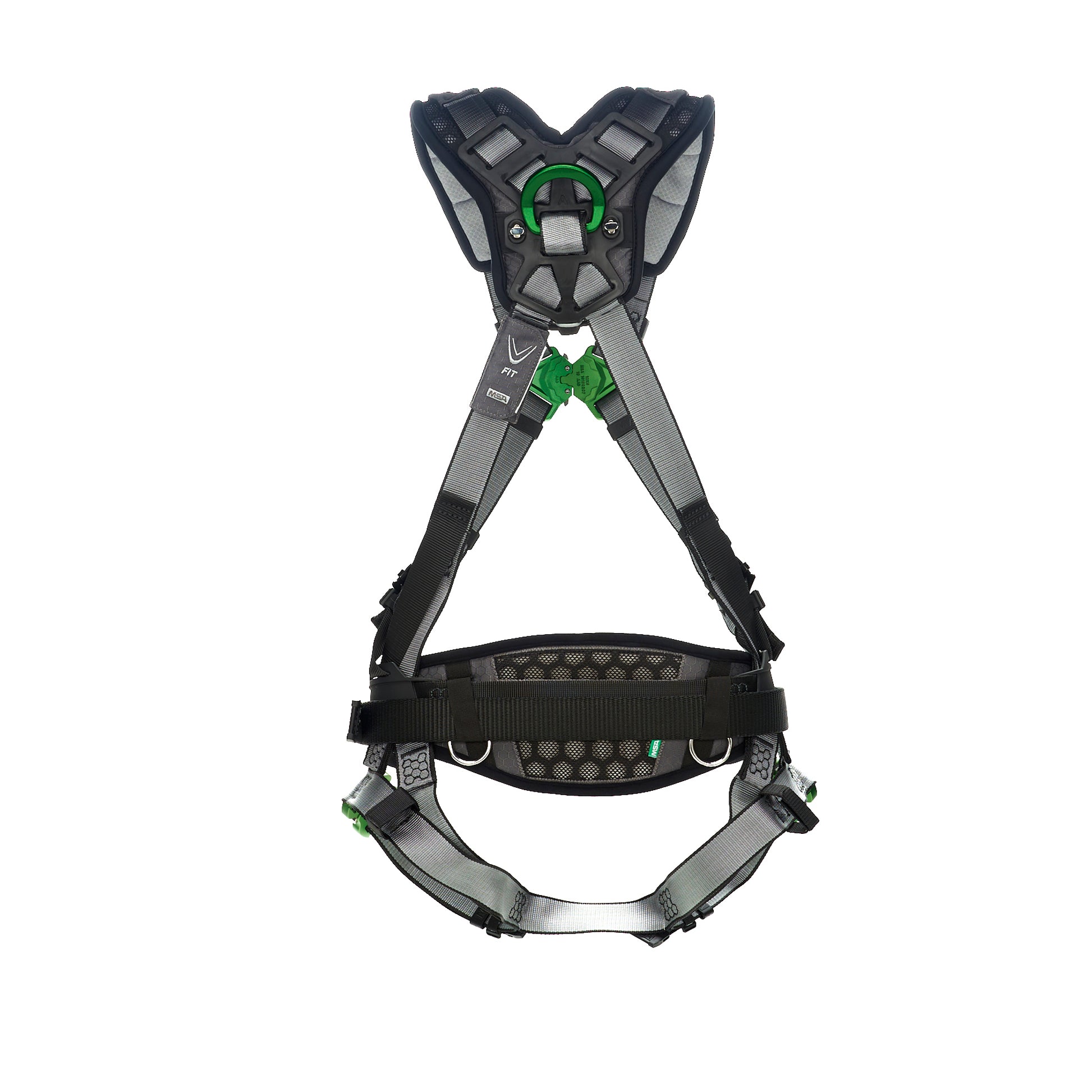 MSA V-FIT Construction Harness w/Back & Side D-Rings - Quick-Connect Leg Straps - Shoulder Padding - Super Extra Large - 10195136