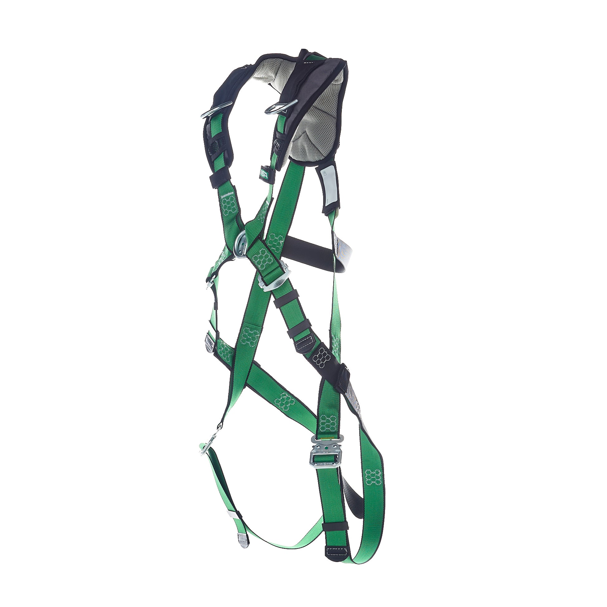 MSA V-FORM+ Harness w/Back, Front & Side D-Rings - Tongue Buckle Leg Straps - Standard - 10206137
