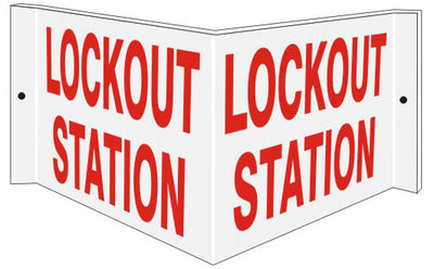 LOCKOUT STATION - PROJECTING WALL SIGN